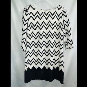 Pink Owl Chevron Dress